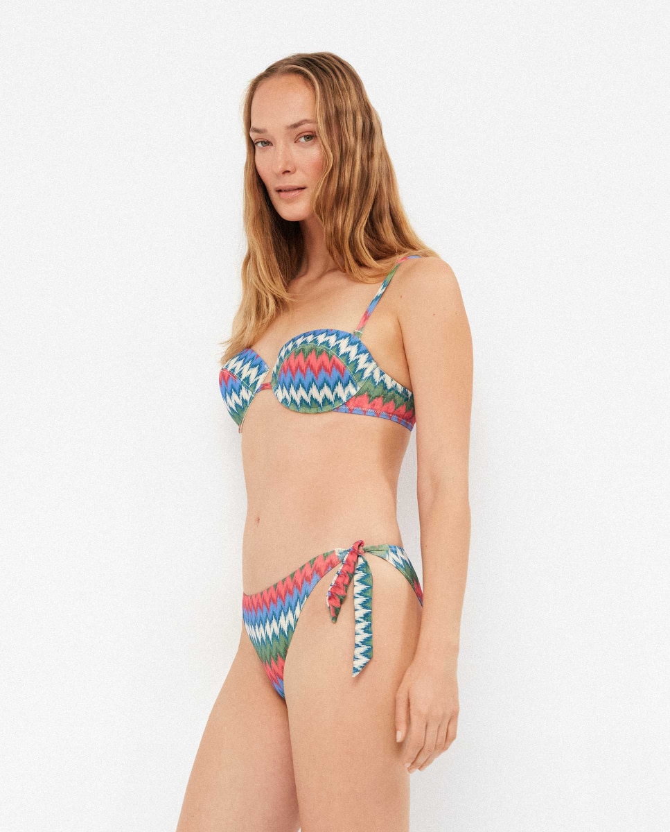 Top Biquíni Bandeau com Aro e Foam Multicolor-2
