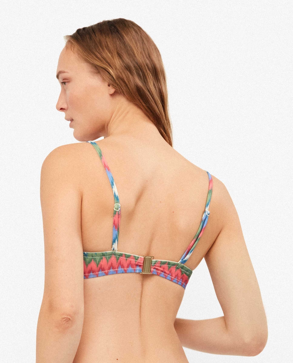Top Biquíni Bandeau com Aro e Foam Multicolor-3
