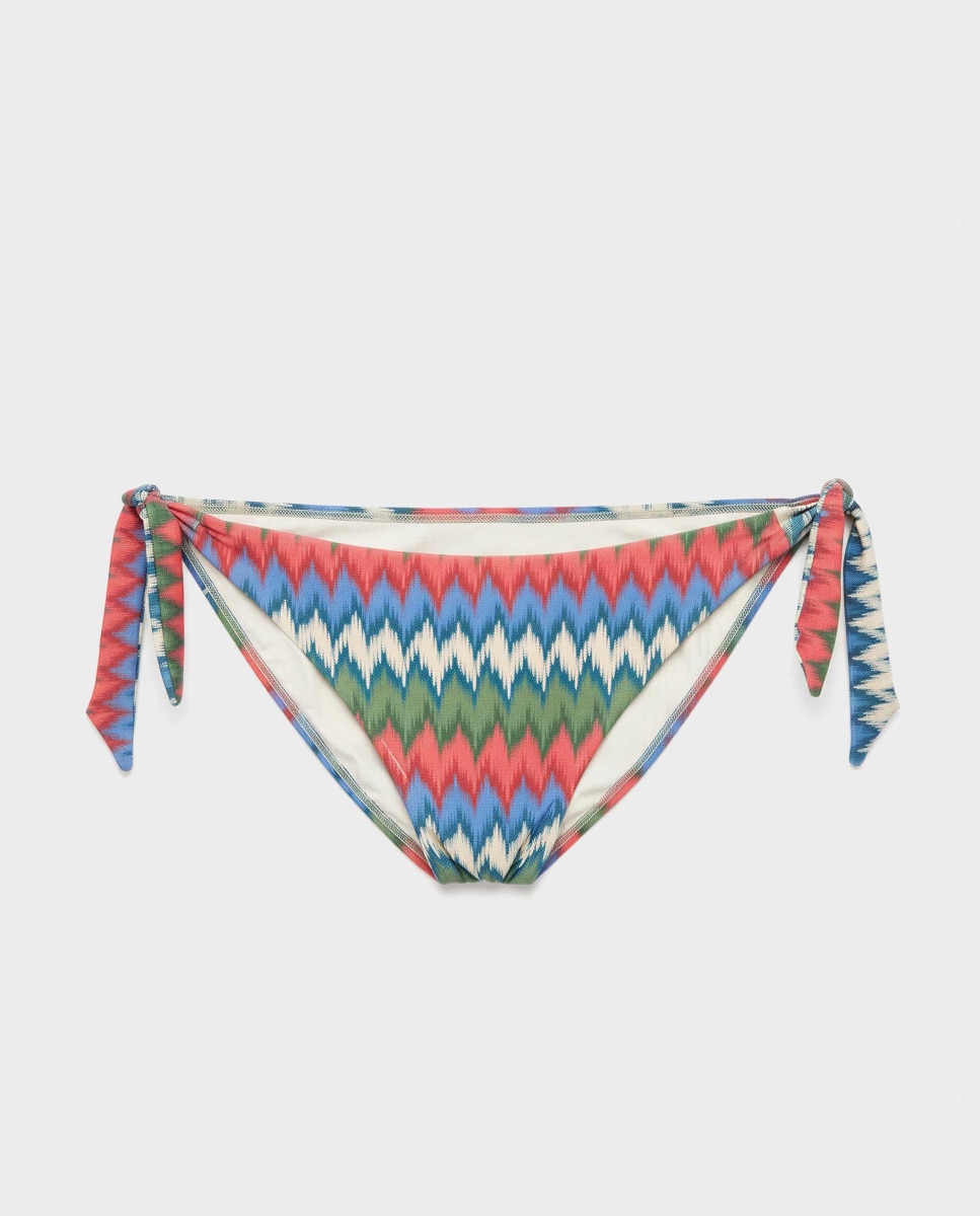 Cueca de Biquíni Clássica Ajustável nas Laterais Multicolor-5