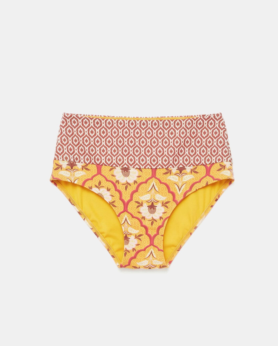 Cueca de Biquíni Multiposições Amarelo-5