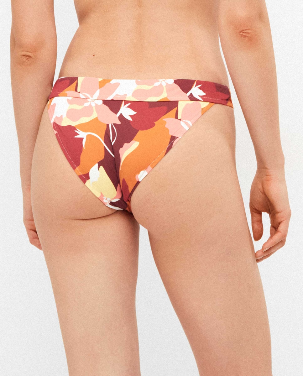 Cueca de Biquíni Clássica em Tecido Estampado Multicolor-3