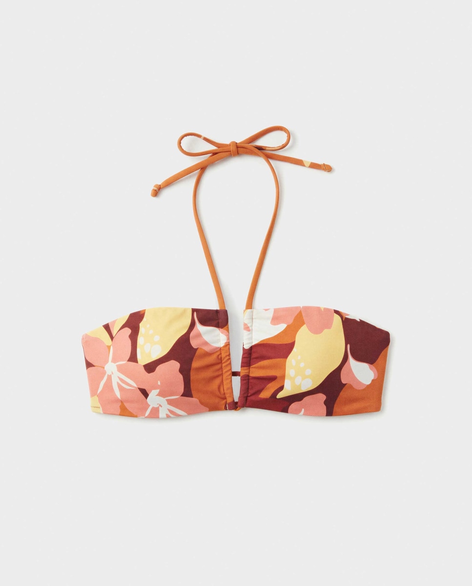 Top Biquíni Bandeau sem Aro e Foam Amovível Multicolor-5