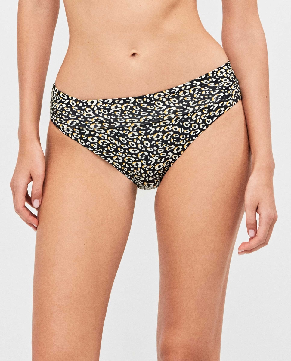 Cueca Biquíni Multiposições em Tecido Estampado Multicolor-1