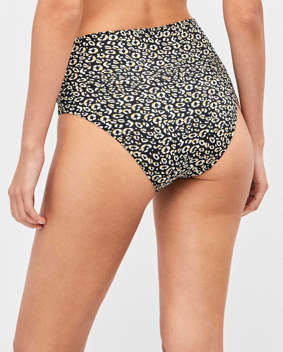 Cueca Biquíni Multiposições em Tecido Estampado Multicolor-3