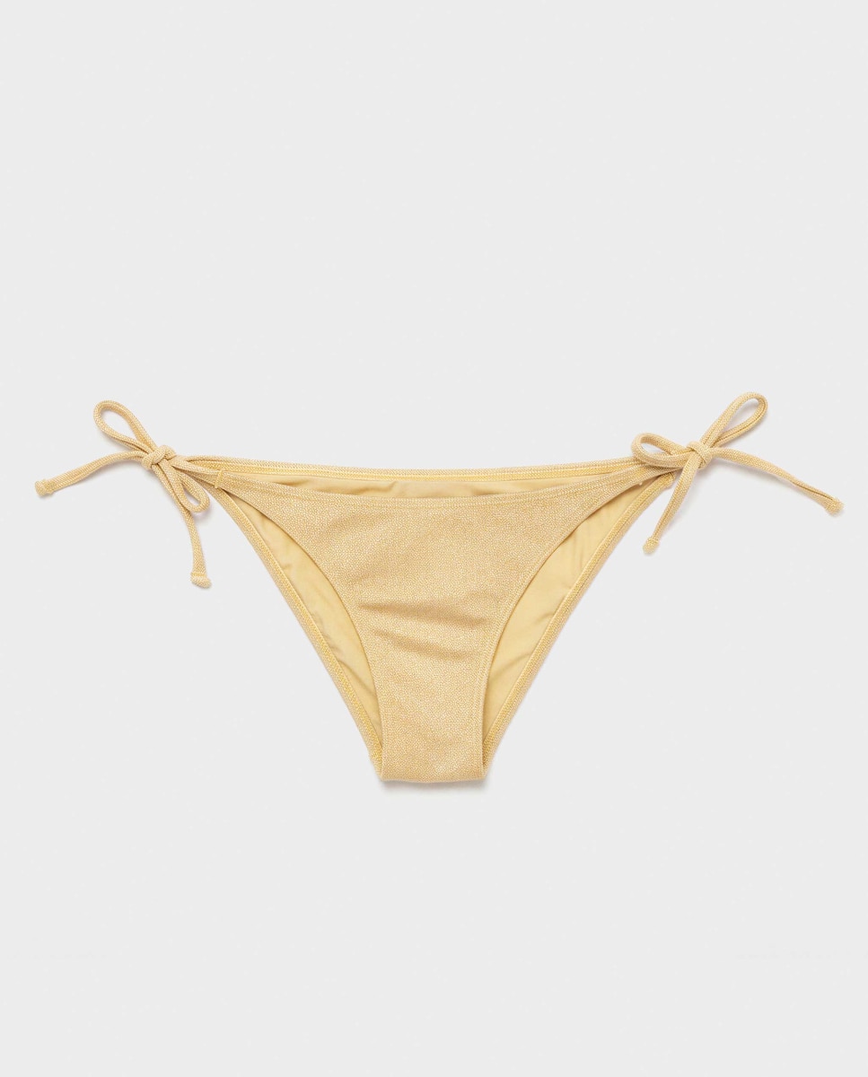 Cueca Biquíni Ajustável nas Laterais Ouro-5