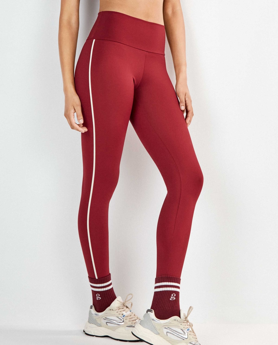 Leggings Desportivos Comfort Grená-3