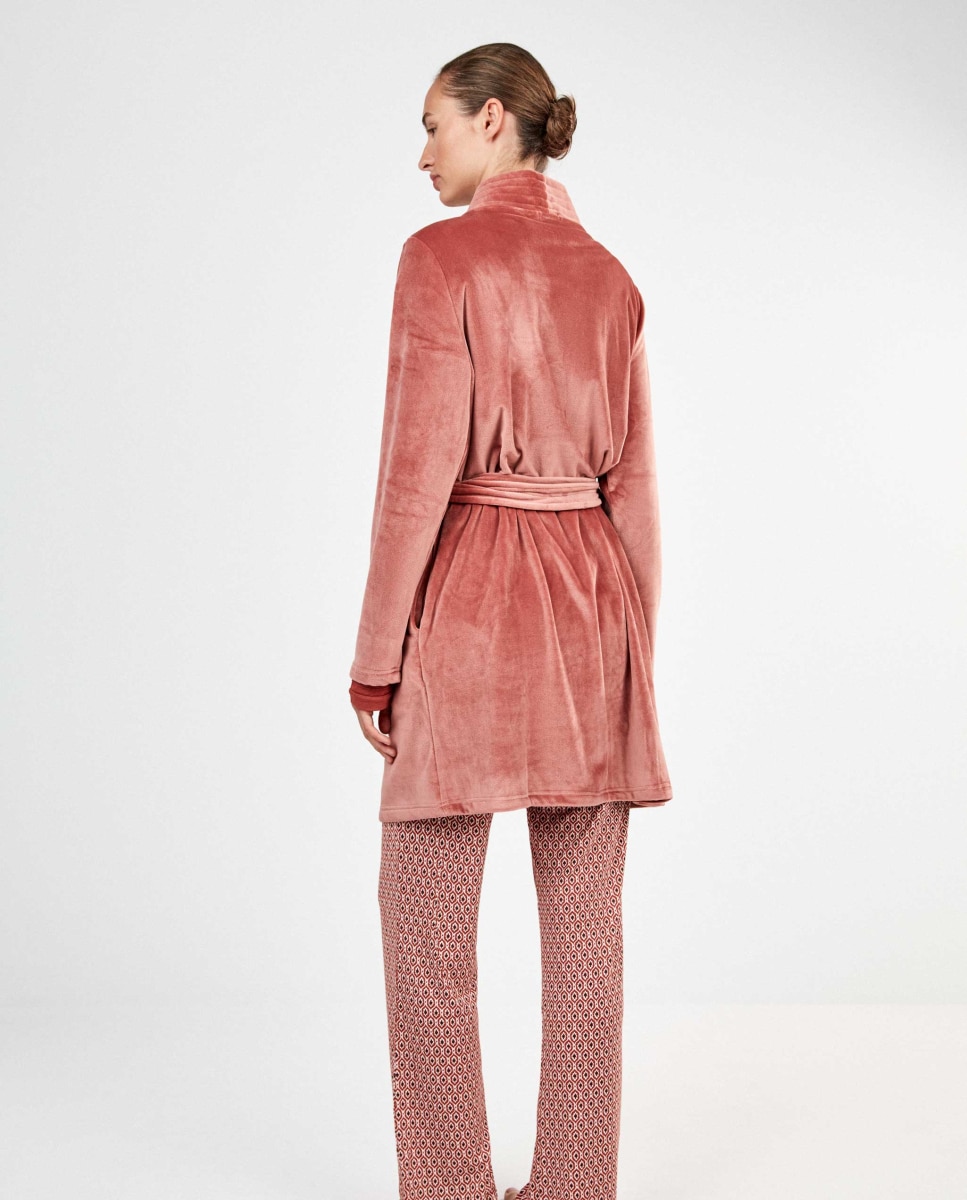 Robe Curta de Polar com Cinto Terra-4