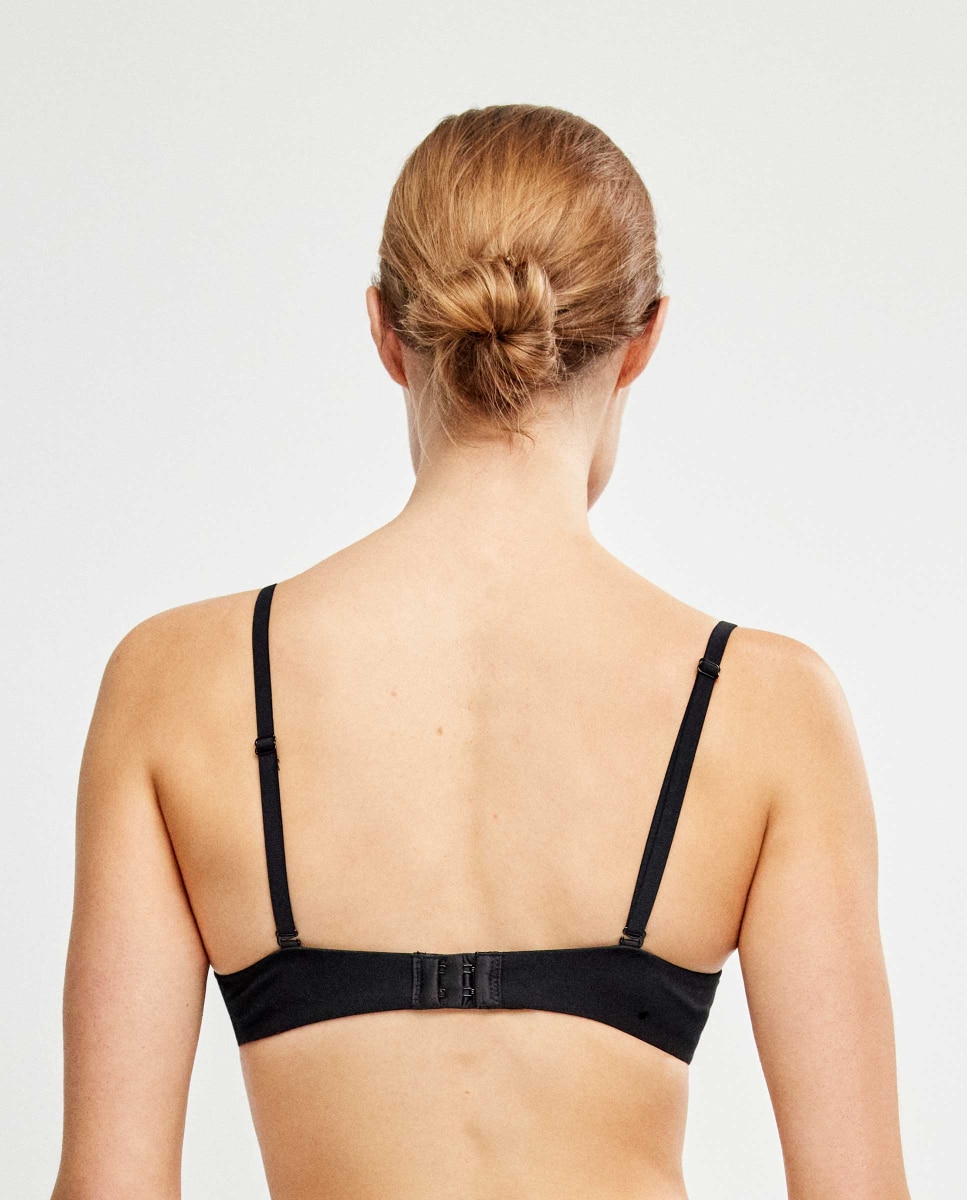 Soutien Push-up com Aro e Foam, de Algodão e Plumetti Preto-4
