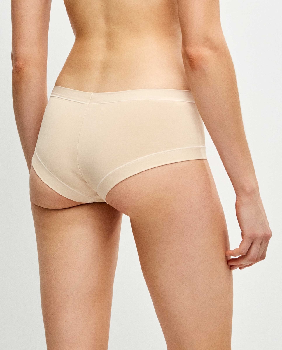 Cueca Culotte em Tecido Microfibra com Higiénico 100% Algodão Pele-3