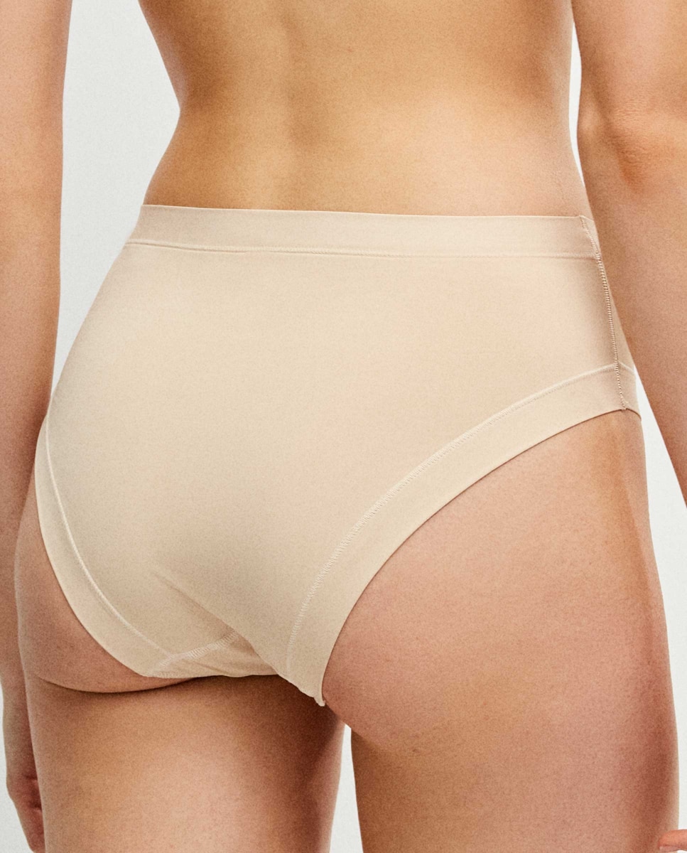 Cueca Alta de Microfibra com Higiénico 100% Algodão Pele-3