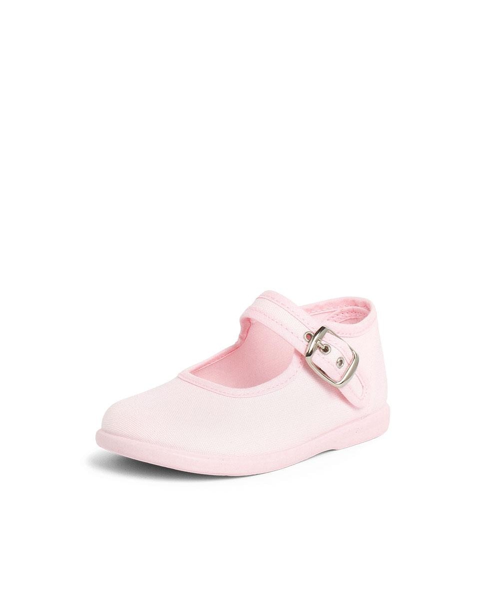 Sapatos de Presilha para Bebé em Tecido com Fivela Pisamonas Rosa-claro-2
