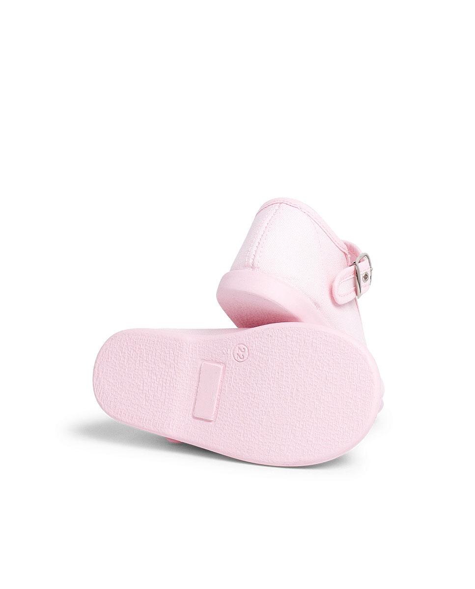 Sapatos de Presilha para Bebé em Tecido com Fivela Pisamonas Rosa-claro-3