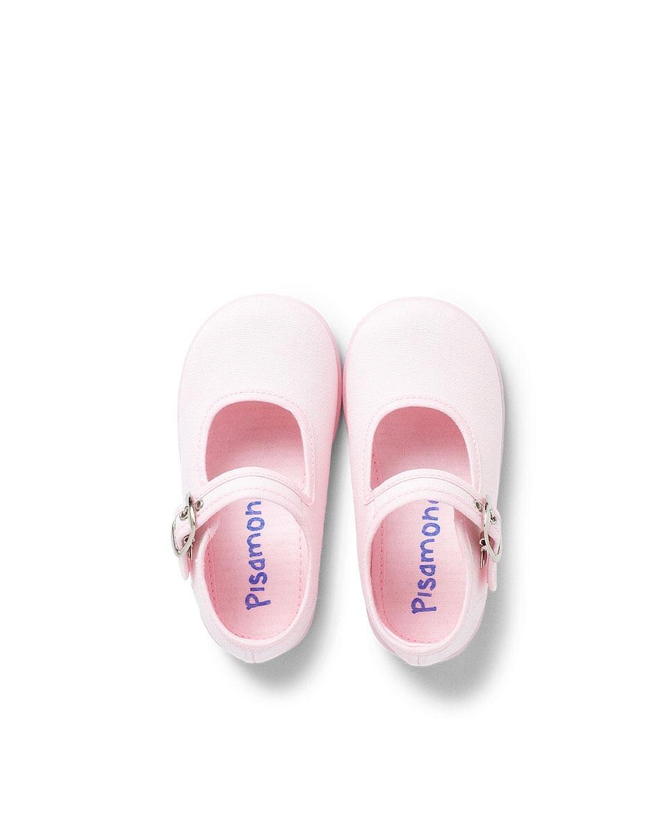 Sapatos de Presilha para Bebé em Tecido com Fivela Pisamonas Rosa-claro-5