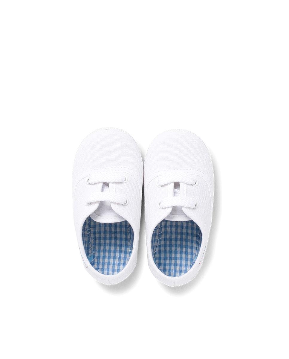 Sapatilhas Desportivas para Bebé de Cordões Branco-5