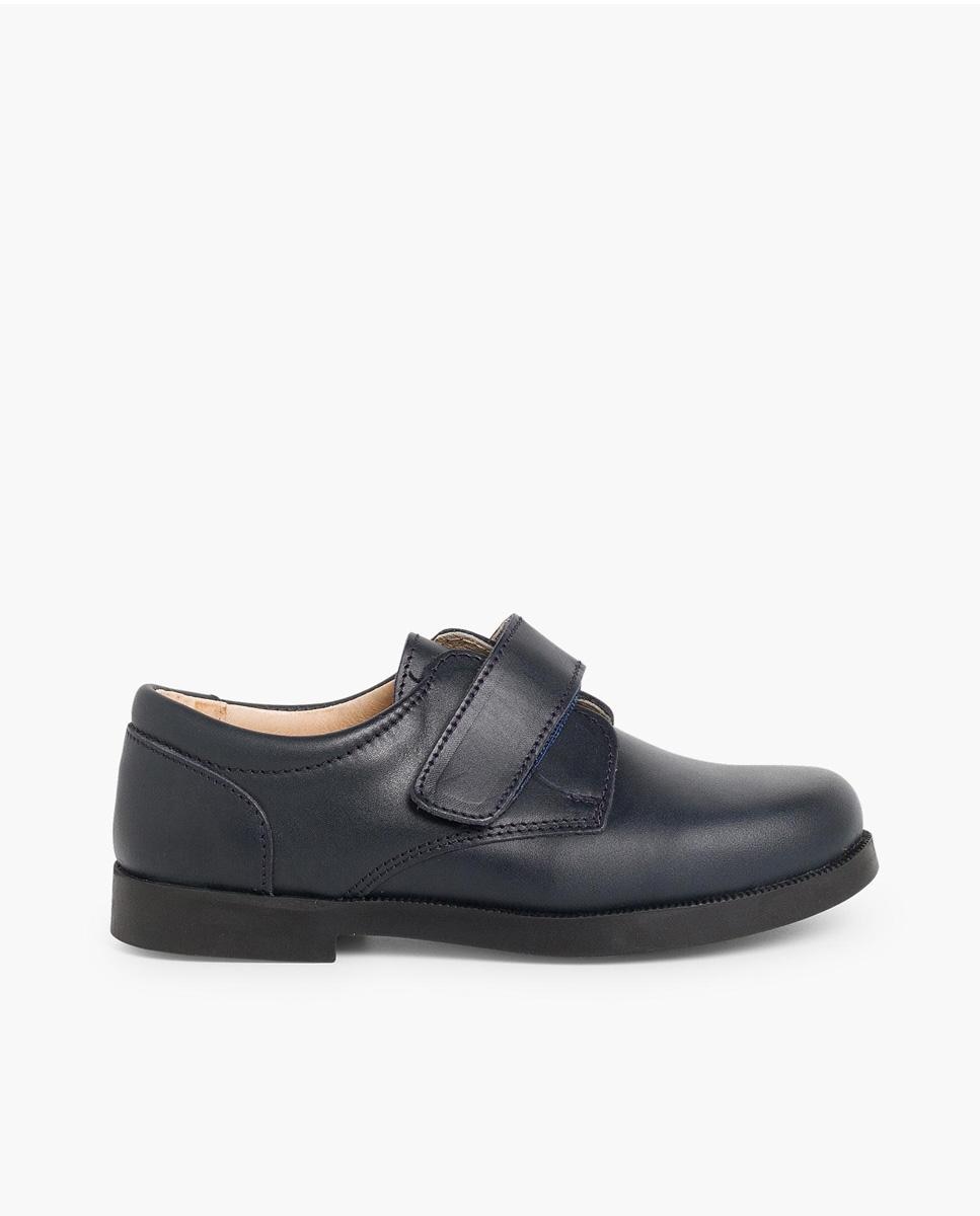 Sapatos de cordões e Bluchers de Menino Colegiais tiras aderentes em Azul-marinho Pisamonas Azul-marinho-1