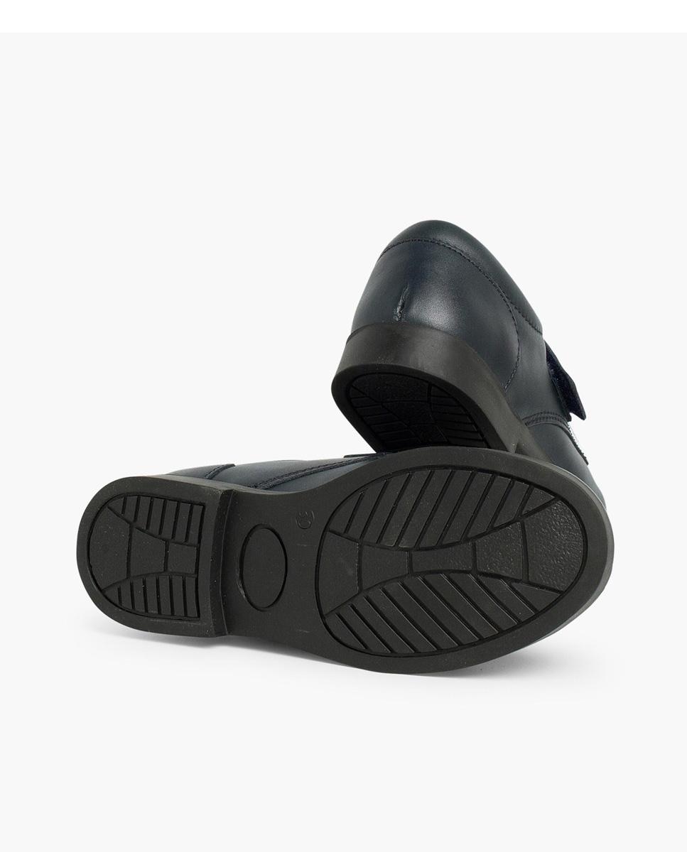 Sapatos de cordões e Bluchers de Menino Colegiais tiras aderentes em Azul-marinho Pisamonas Azul-marinho-3