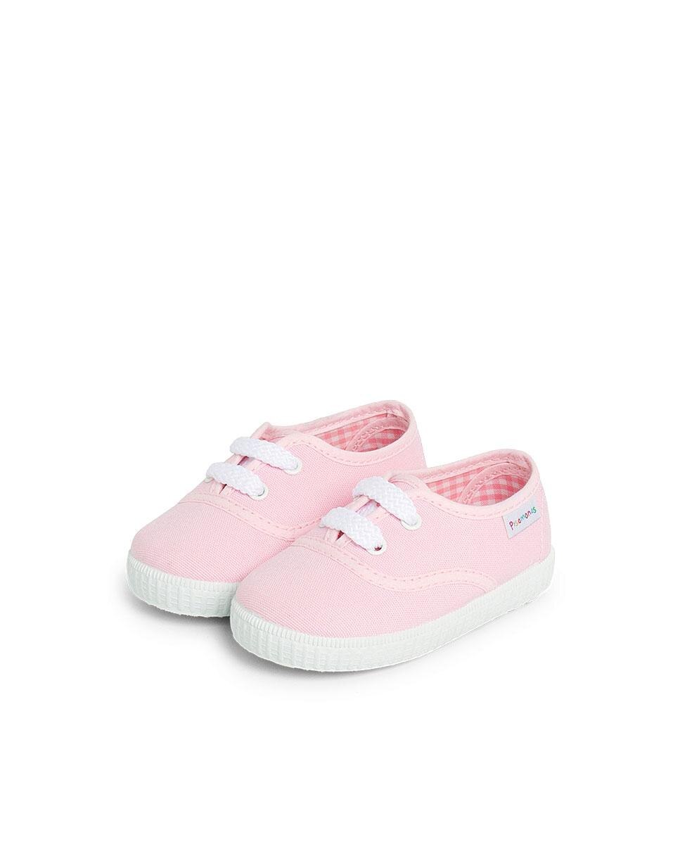 Sapatilhas Desportivas para Bebé de Cordões Rosa-4