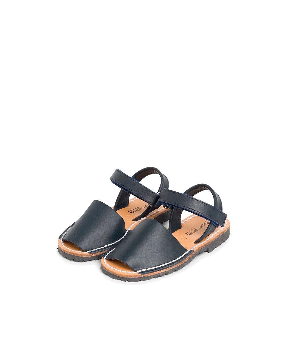 Menorquinas Avarcas Napa com Velcro Azul-marinho-4