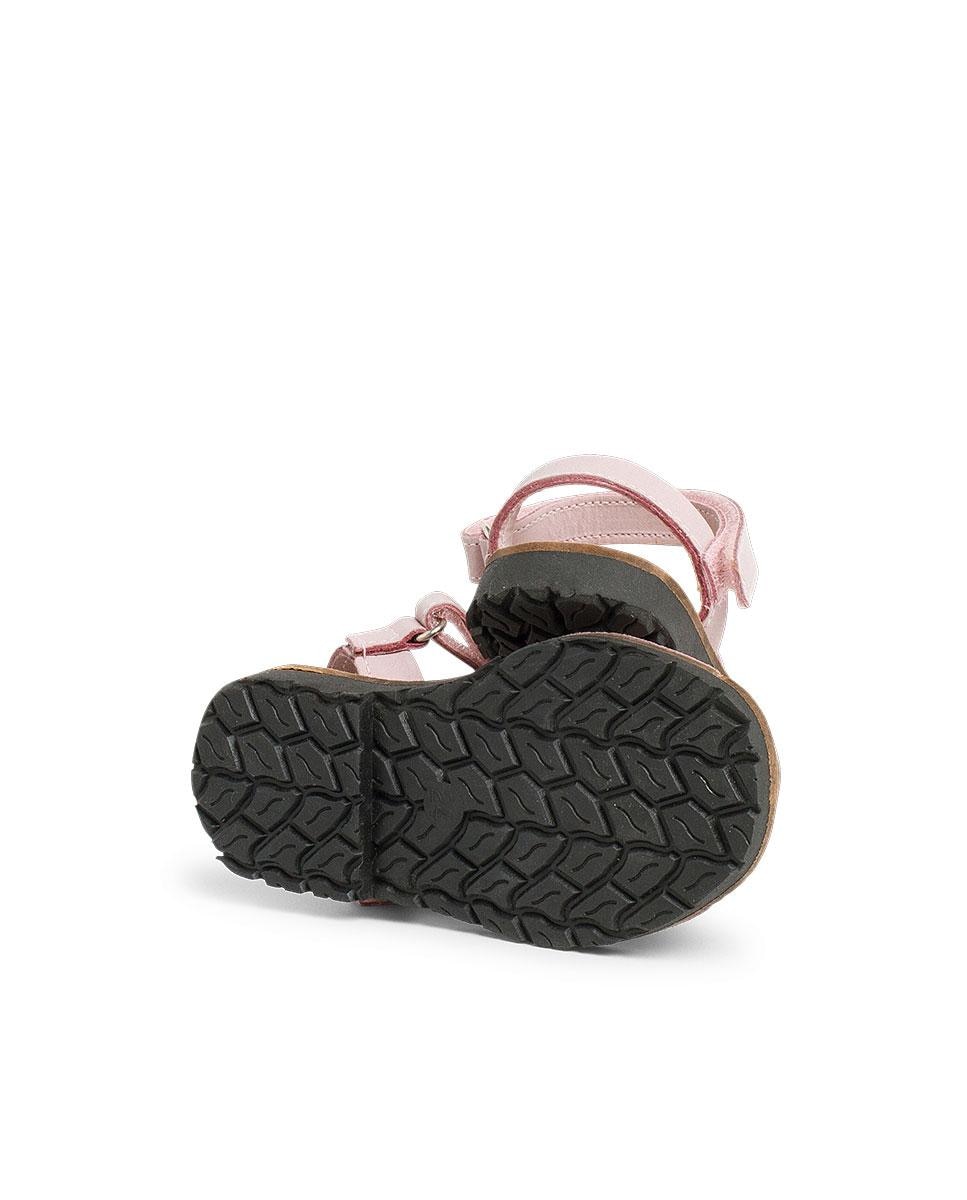 Menorquinas de Criança Avarcas Nobuck com Velcro Pisamonas Rosa-claro-3