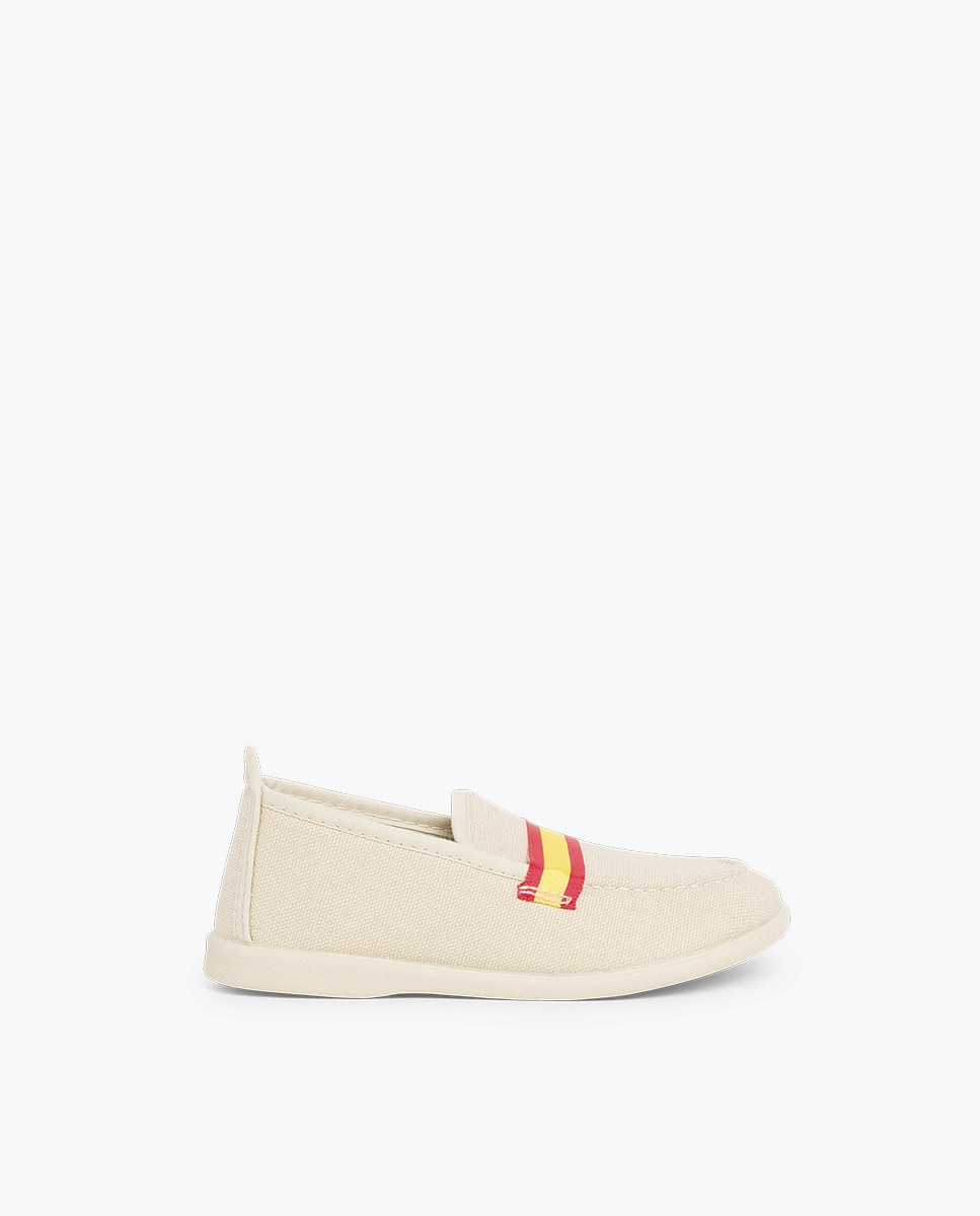 Imagem 0 de Mocassins Infantil de Tecido com Bandeira