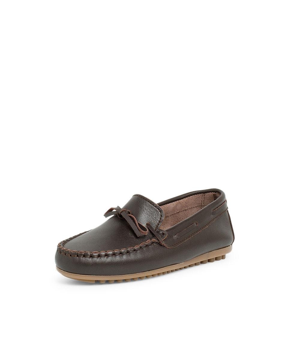 Mocassins Infantil de Pele Pisamonas Castanho-2
