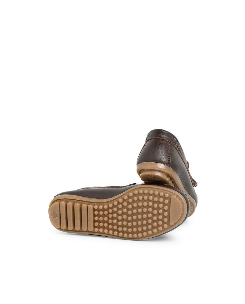 Mocassins Infantil de Pele Pisamonas Castanho-3