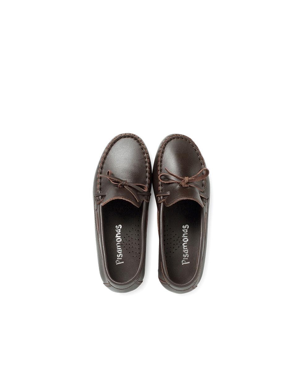 Mocassins Infantil de Pele Pisamonas Castanho-5