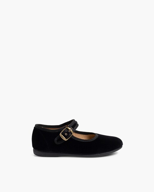 Imagem 0 de Sapatos de Presilha Infantil de Veludo com Fivela