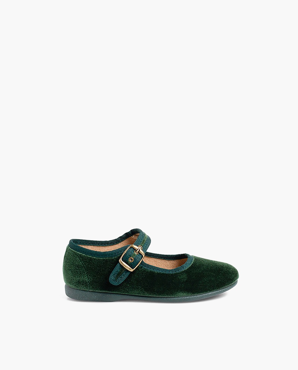 Imagem 0 de Sapatos de Presilha com Fecho de Fivela e em Veludo
