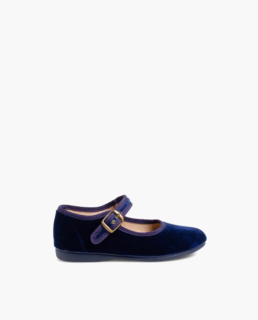 Imagem 0 de Sapatos de Presilha Infantil de Veludo com Fivela