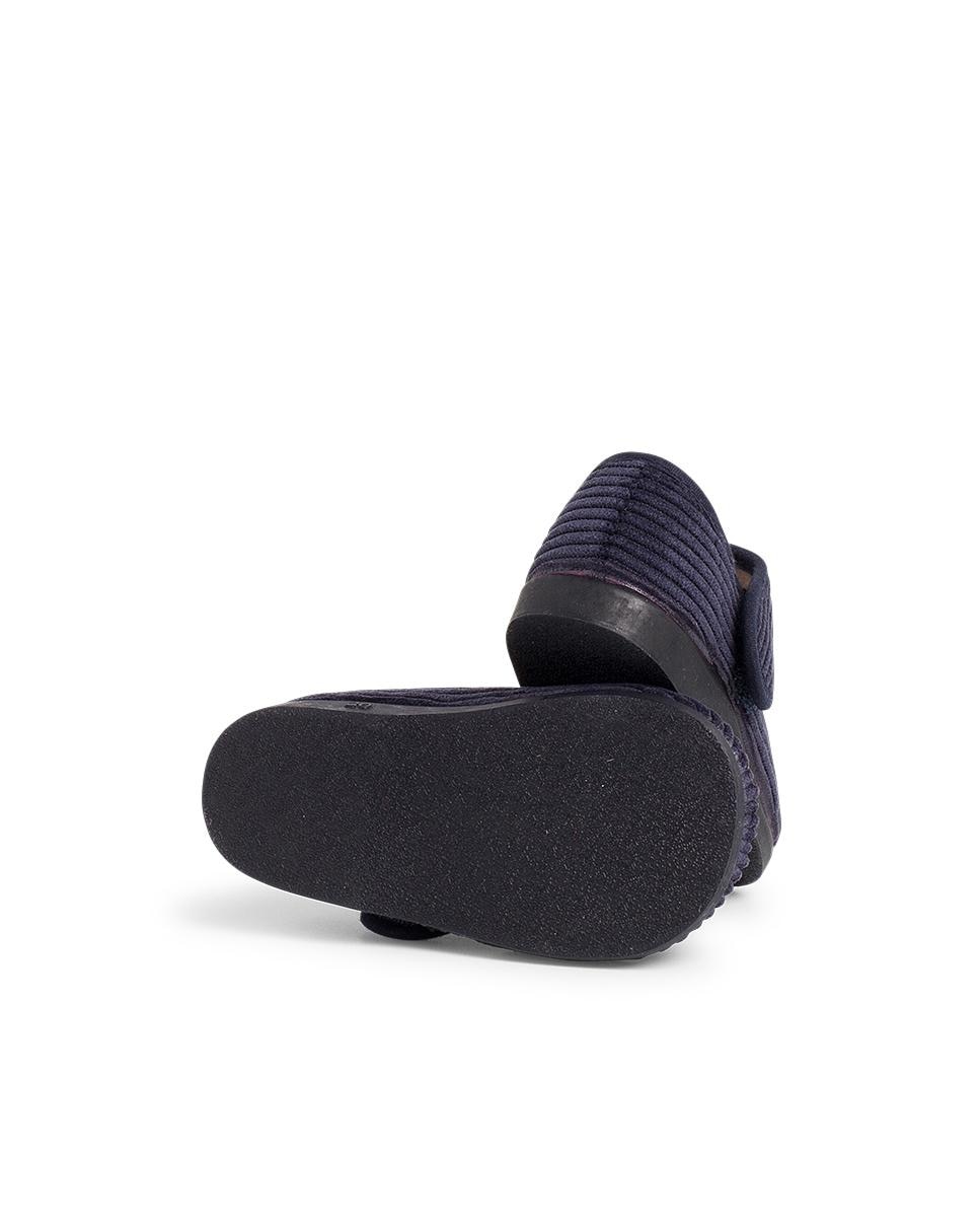 Pantufas Fechadas Infantil de Bombazina Azul-marinho-3