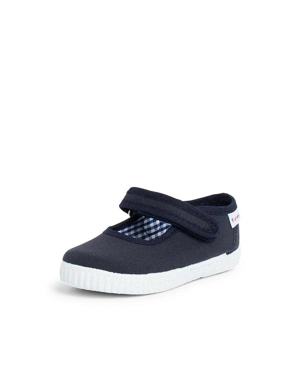 Sapatos de Presilha com Fita Adesiva na Sola Tipo Sapatilhas - Azul-Marinho Azul-marinho-2
