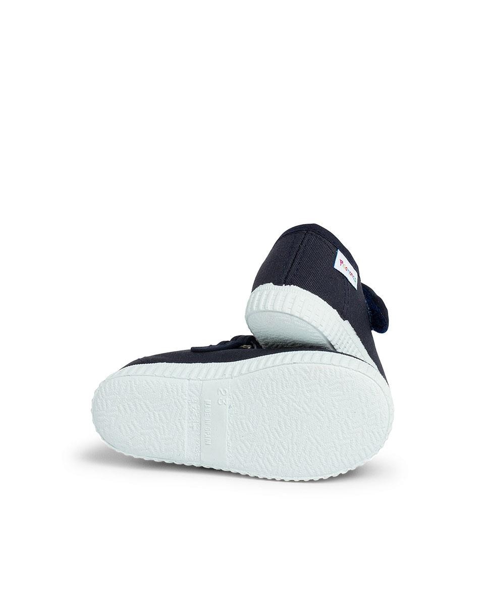 Sapatos de Presilha com Fita Adesiva na Sola Tipo Sapatilhas - Azul-Marinho Azul-marinho-3