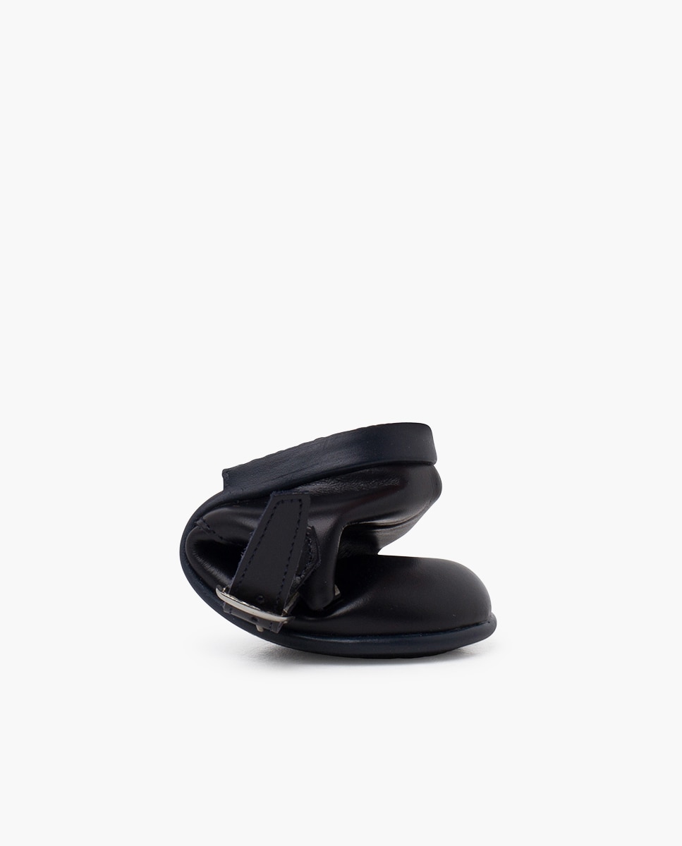 Merceditas de Bebé Pele Hebilla Preto-5