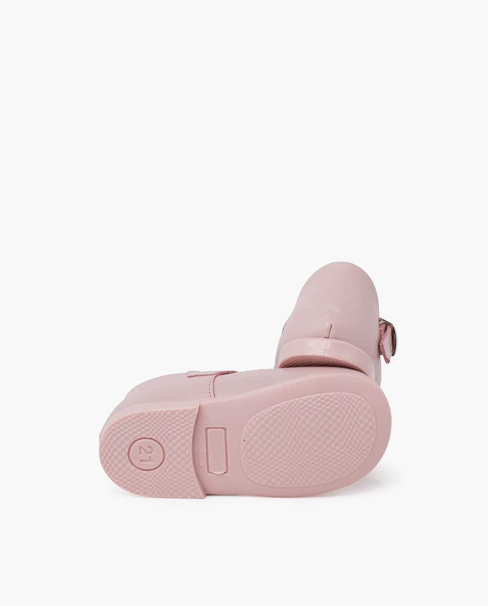 Merceditas de Bebé Pele Hebilla Rosa-claro-2