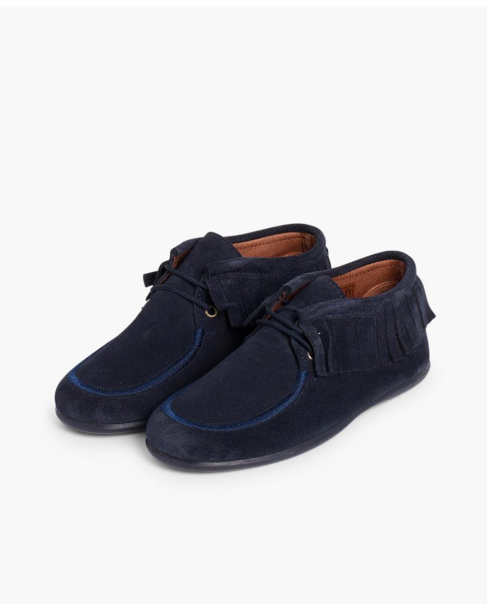 Botas de Menino de Franjas Crianças em Azul-marinho Azul-marinho-4