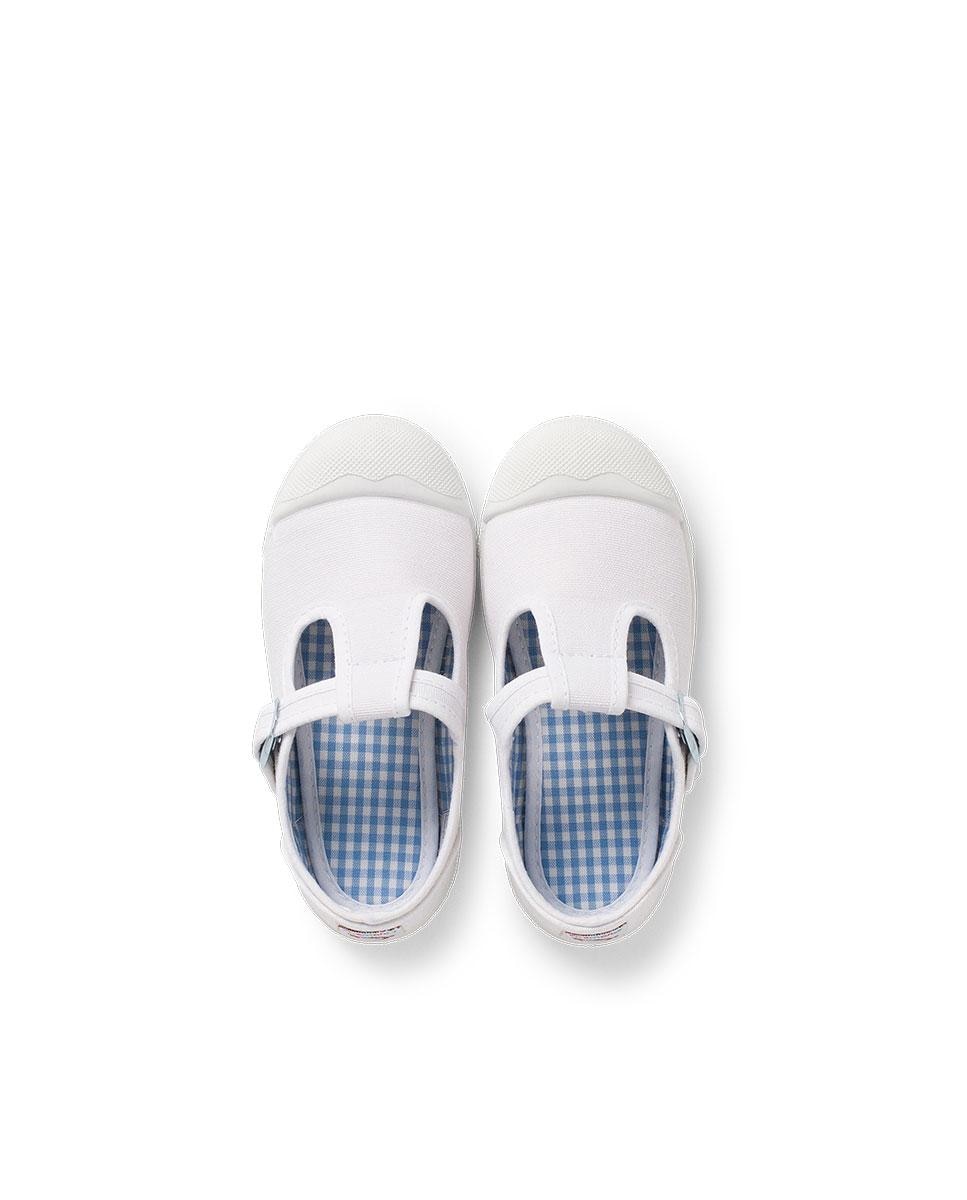 Sapatos de Bebé em Lona com Biqueira de Borracha Tipo Pepitos Pisamonas Branco-5