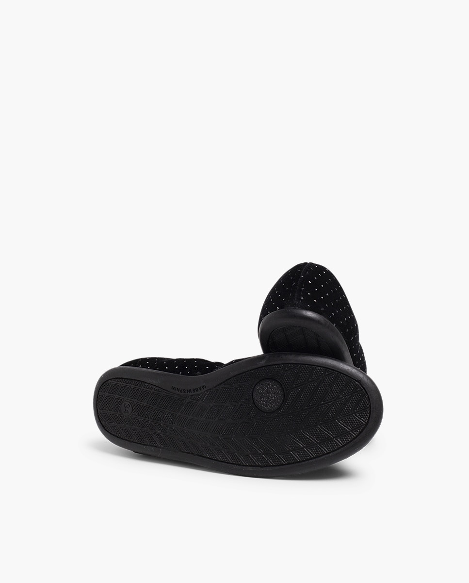 Bailarinas Infantil com Brilhantes Pisamonas Preto-2