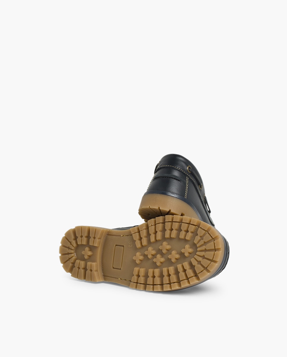 Náuticos Infantil com Atacadores Azul-marinho-2