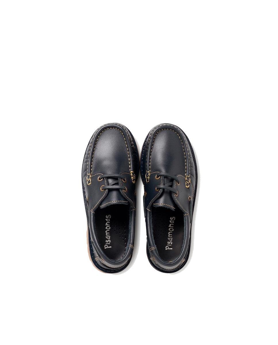 Náuticos Infantil com Atacadores Azul-marinho-5