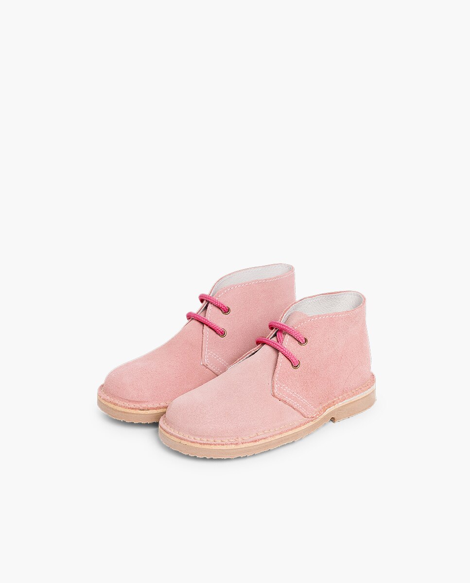 Botas Infantil Safari com Atacadores Rosa-3