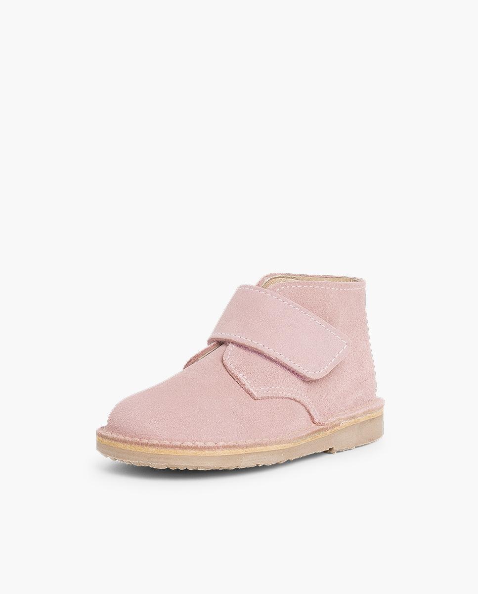 Botas Infantil Estilo Safari com Velcro Rosa-2