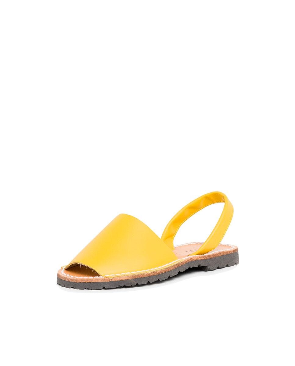Menorquinas Avarcas Napa Pisamonas Amarelo-2