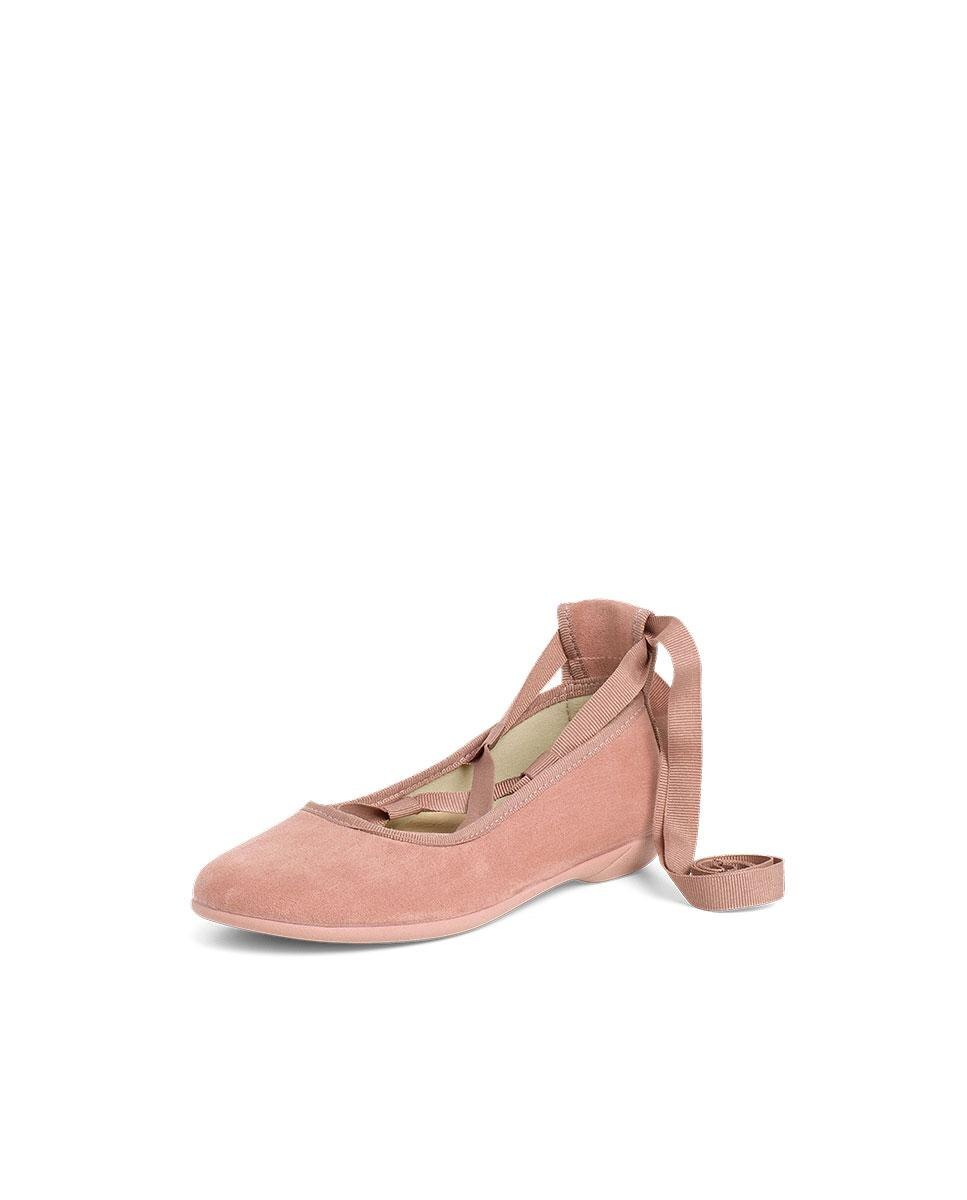 Sabrinas Infantil Efeito Camurça com Tiras Rosa-claro-2