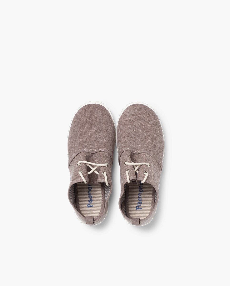 Sapatos de Cordões Infantil com Atacadores Sola de Borracha Pisamonas Taupe-4