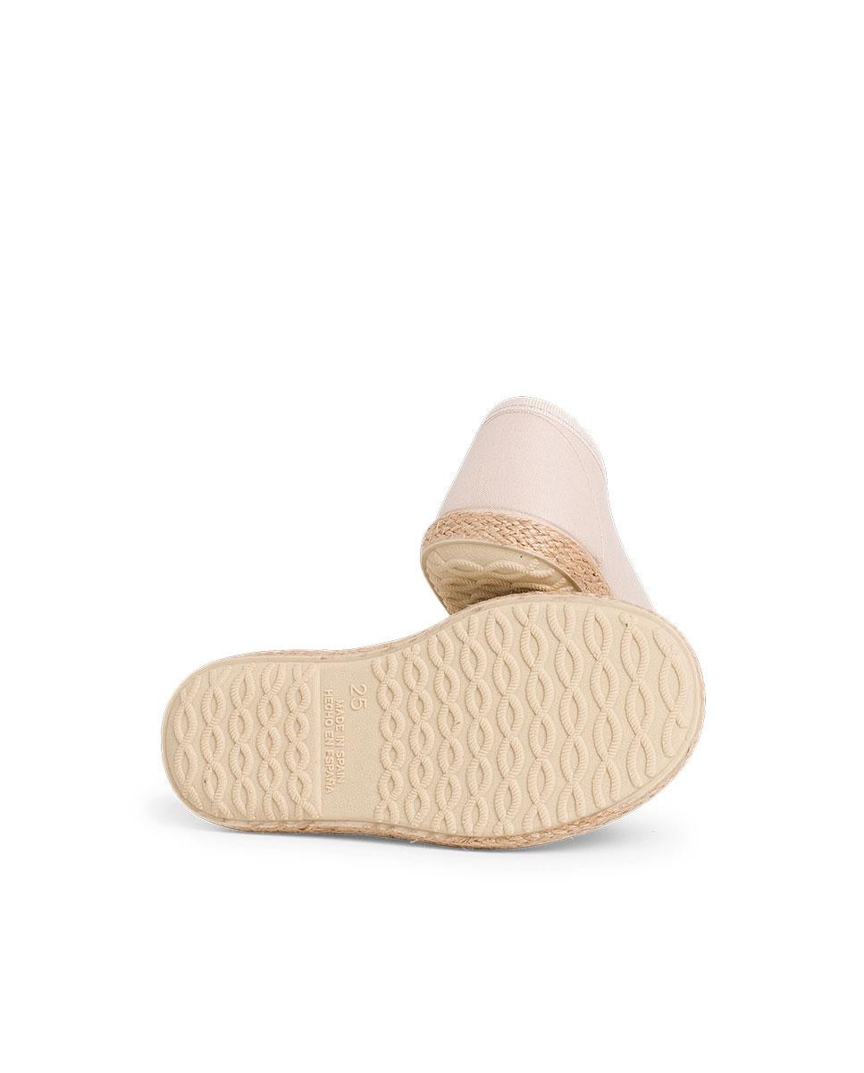 Sapatos de Cordões Efeito Acetinado Infantil Bege-3