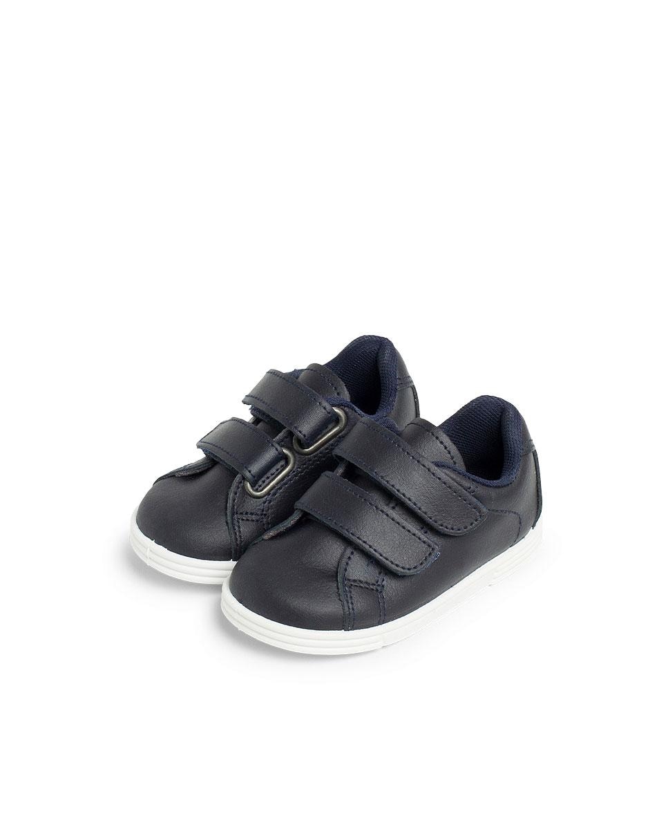 Sapatilhas Desportivas para Bebé de Pele Lavável Azul-marinho-4