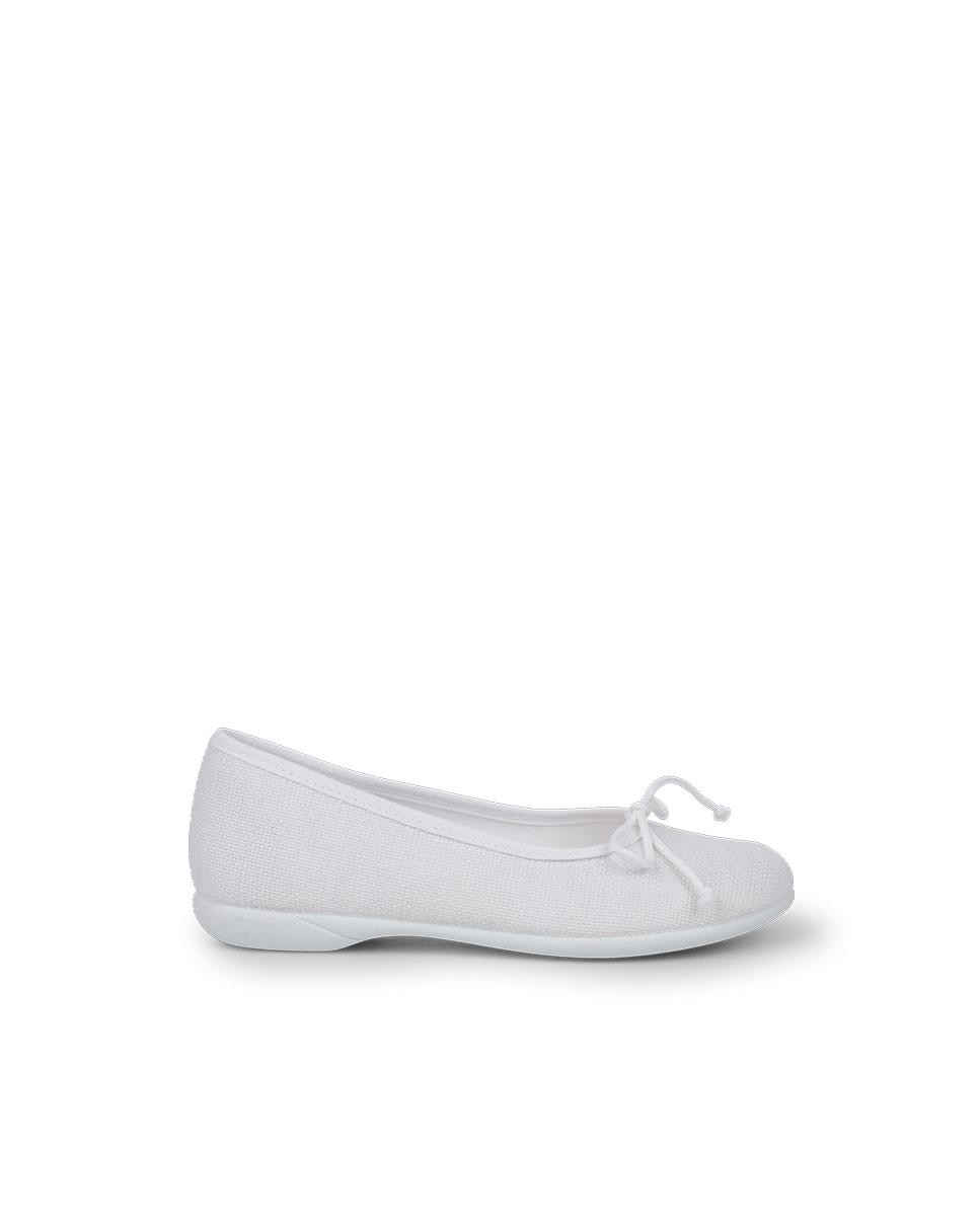 Sabrinas Infantil de Linho de Estilo Clássico Branco-1