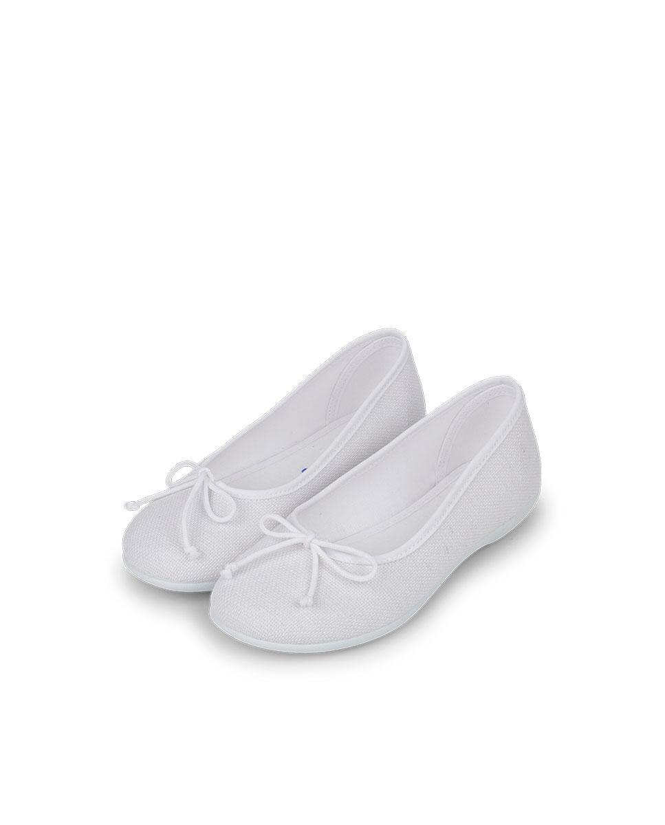 Sabrinas Infantil de Linho de Estilo Clássico Branco-4