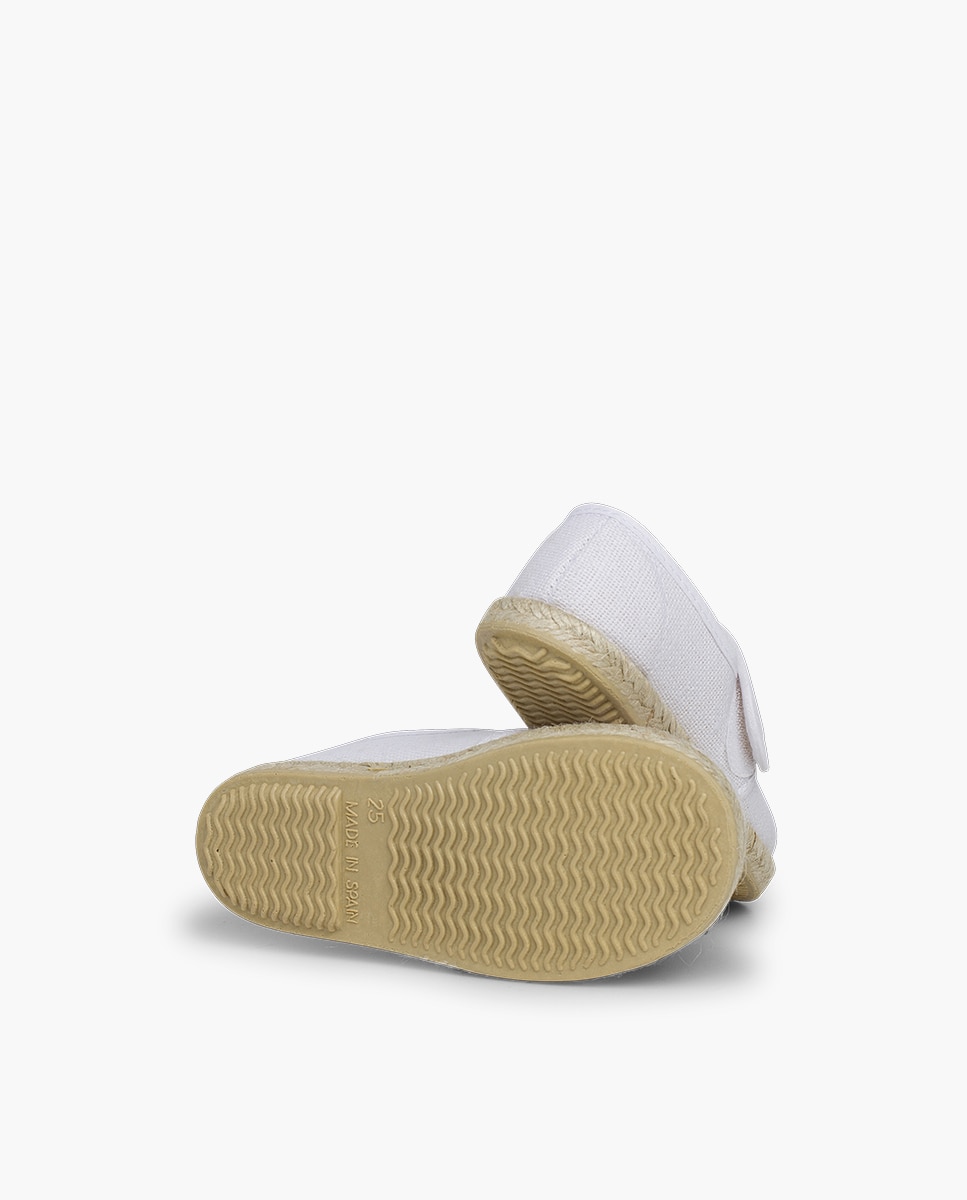 Bluchers Infantil de Linho com Velcro Branco-2
